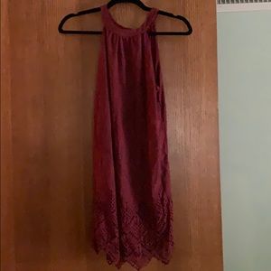 Burgundy dress